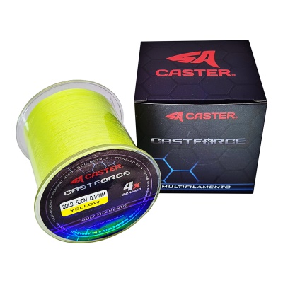 Multifilamento Caster Castforce 4x 0.30mm 18,2kg 40lb Bobina 500m - Amarillo