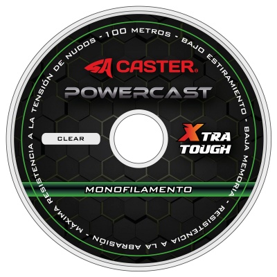 Monofilamento Caster Powercast Nylon 0.30mm 7,32kg 16,1lb X10u 100m - Transparente