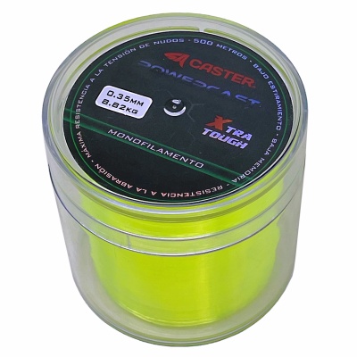 Monofilamento Caster Powercast Nylon 0.50mm 17,3kg 38lb Bobina 500m - Amarillo