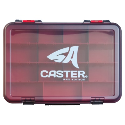 Caja Caster Para Señuelos Tipo Valija Dos Pisos 24 Divisiones 39x28x12,5cm